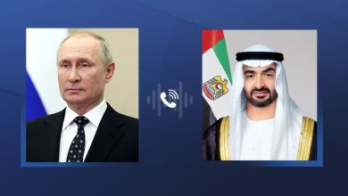 رئيس الدولة والرئيس الروسي يبحثان علاقات البلدين والتطورات الإقليمية