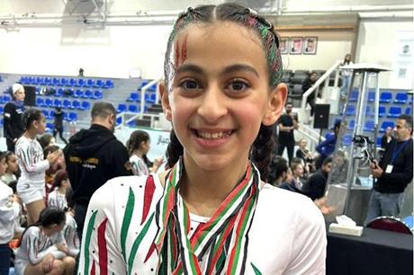 زين العضايلة تحصد الذهبية في بطولة الأردن للجمباز