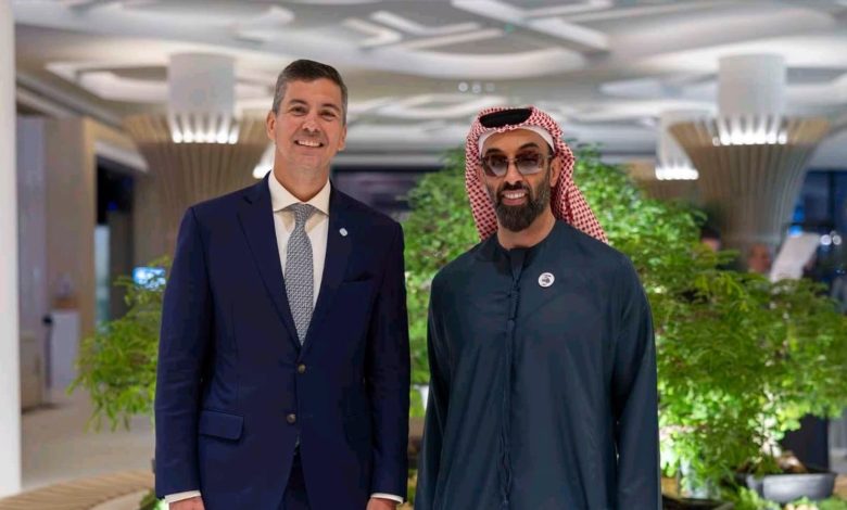 طحنون بن زايد يستقبل رئيس جمهورية الباراغواي